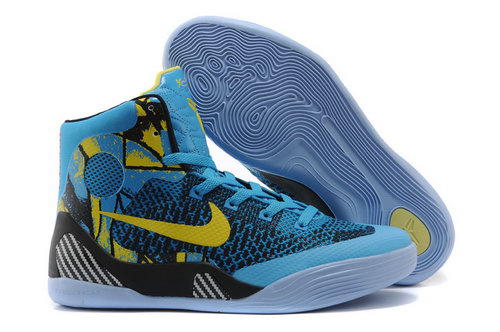 Mens Nike Kobe 9 Shoes Yellow Black Blue Switzerland